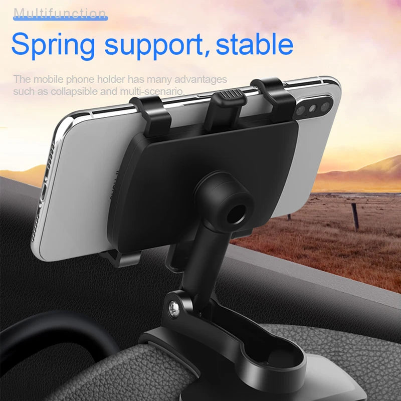 車載スマホホルダー、360度回転クリップ