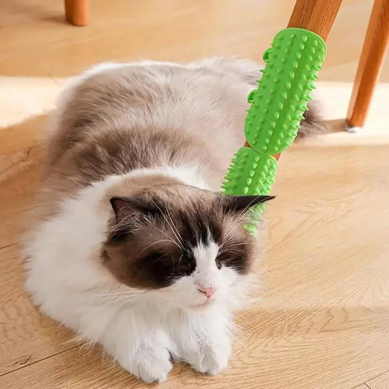 猫くすぐりブラシ、脚取り付け式