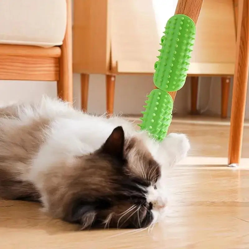 猫くすぐりブラシ、脚取り付け式